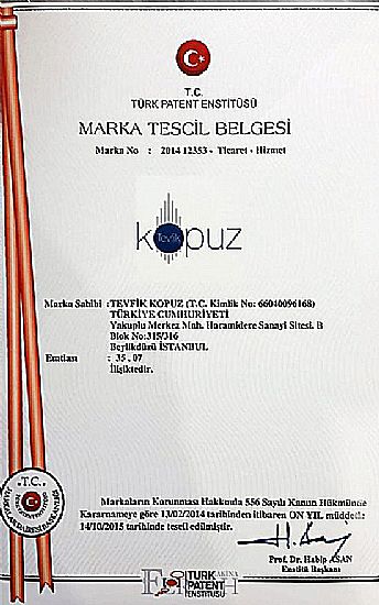 Kopuz | Marka Tecsil Belgesi